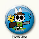 Button mit Cowboy Hase
