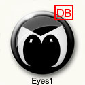 Button mit zwei Augen