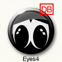 Button mit 2 ängstlichen Augen