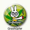 Button mit kiffendem Hase