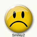 Button Smiley traurig