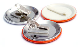 Clipbuttons mit Kombiclip, Krokoclip oder Spangenclip
