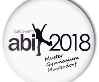 Abi Abschluss Button Modell Nummer 3