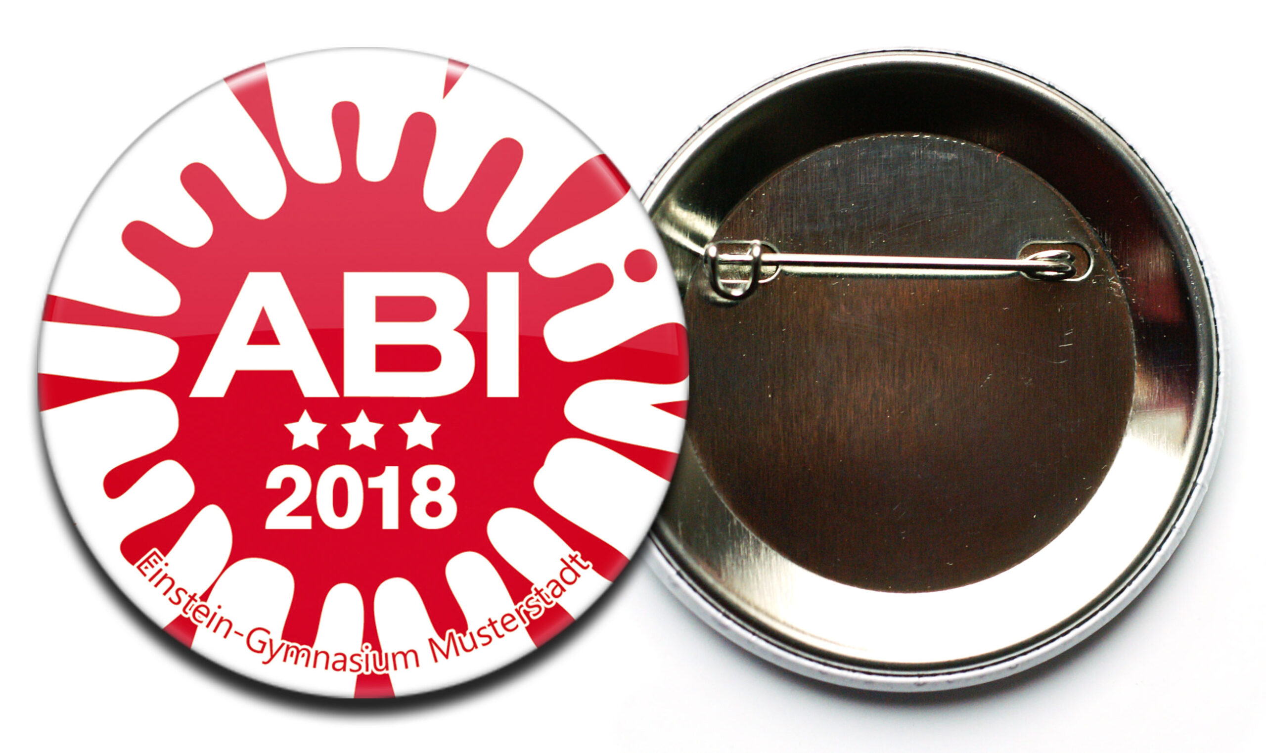 Abi-Button #2 roter Tintenklecks – Bild 2