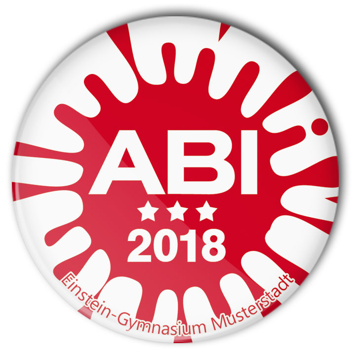 Abitur Schulabschluss Button Mod.2