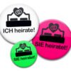 Ich heirate und Sie heiratet Buttons für den Junggesellenabschied Frauen/Damen