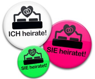 Ich heirate und Sie heiratet Buttons für den Junggesellenabschied Frauen/Damen