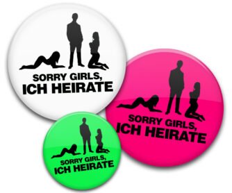 Sorry Girls ich heirate Buttons für JGA Männer