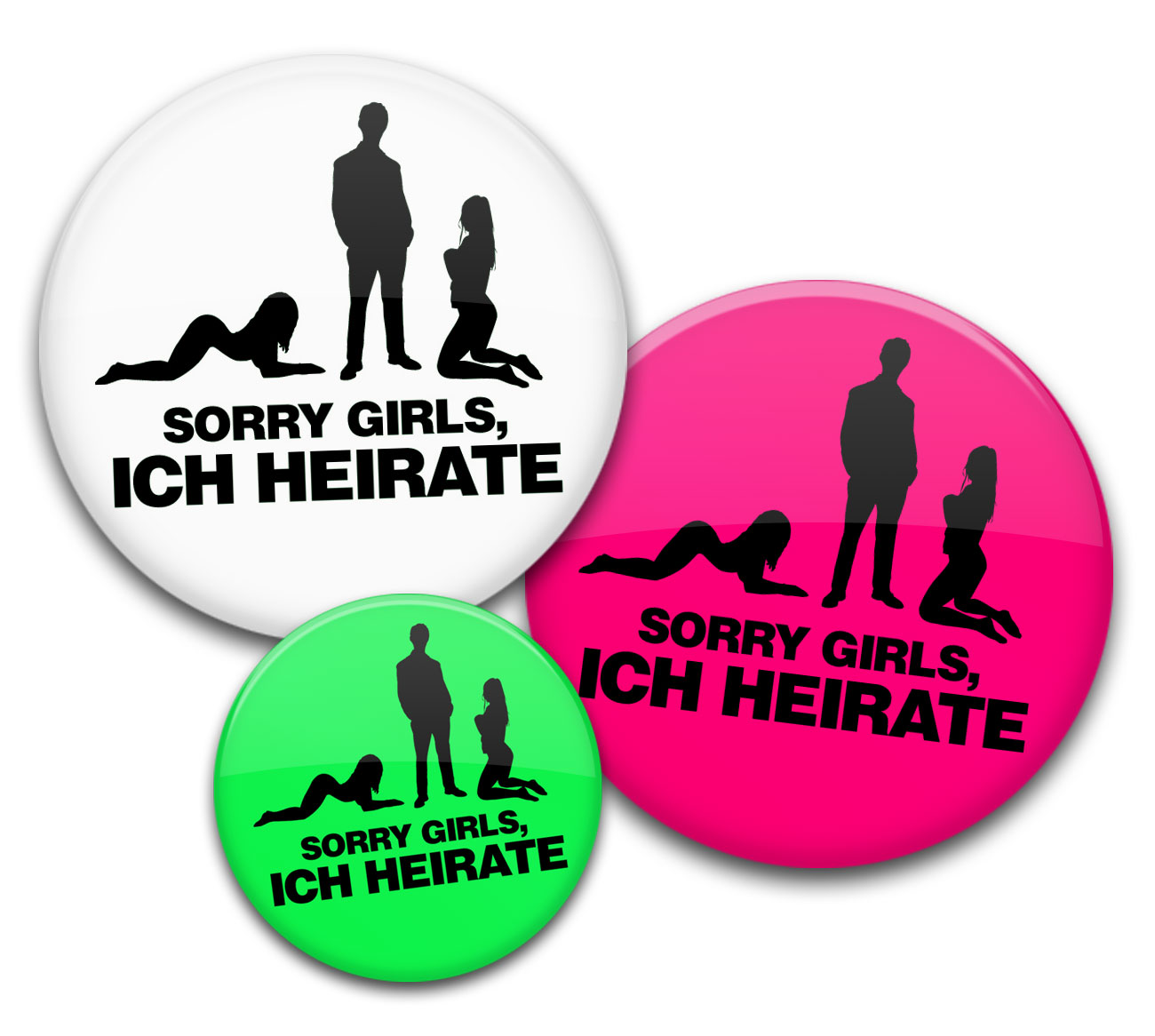 Sorry Girls ich heirate Buttons für JGA Männer