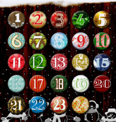 Adventskalenderbuttons Set 1