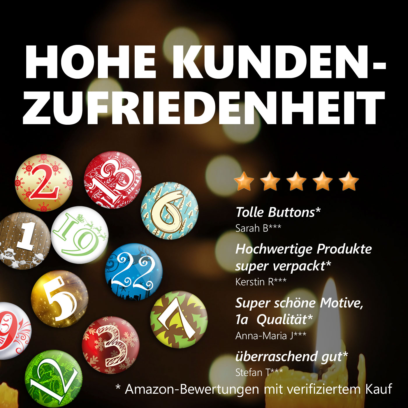 24 Advents-Kalenderbuttons XMAS 1 – Bild 4
