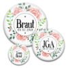 Motiv #30 JGA für Frauen in verschiedenen Größen mit Blumenkranz in Aquarell