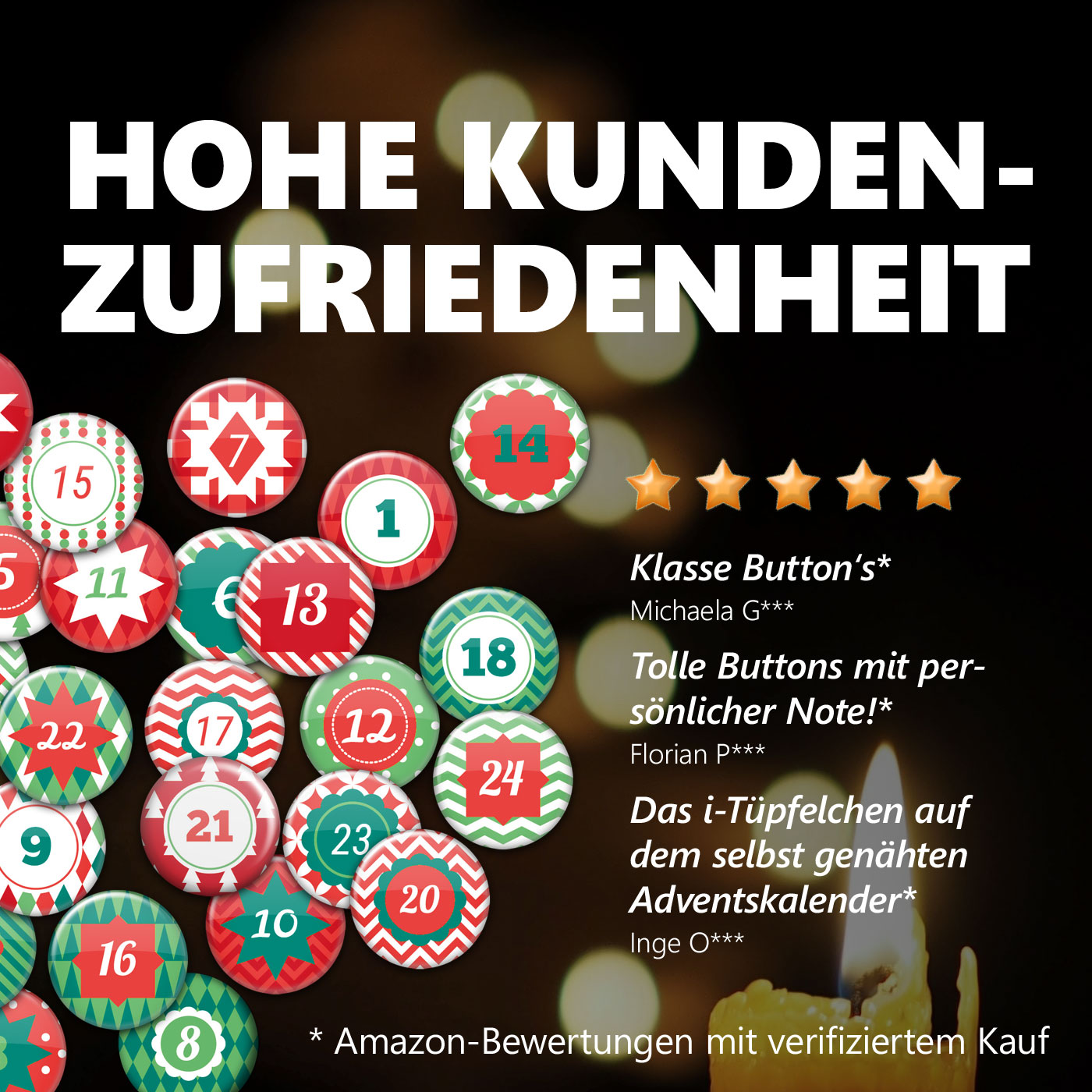 24 Advents-Kalenderbuttons XMAS 2 – Bild 3