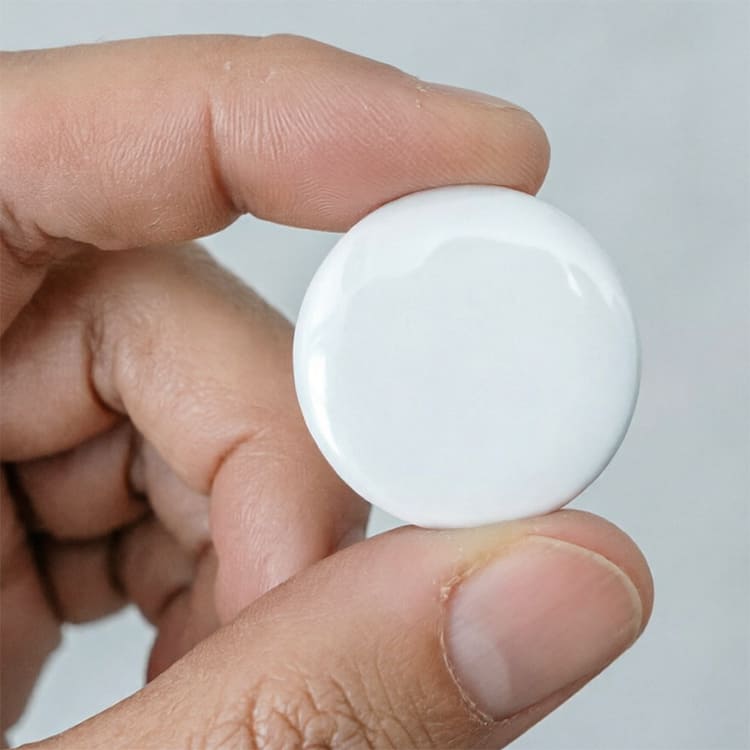 2 Finger halten einen 25mm-Button