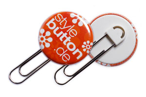 32 mm Button mit Clip / Spange