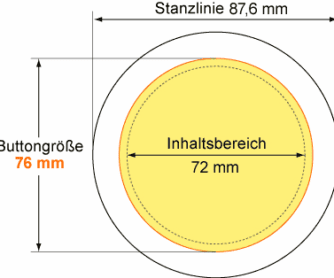 Vorgabe Button 76mm Buttons 76 mm mit Supermagnet