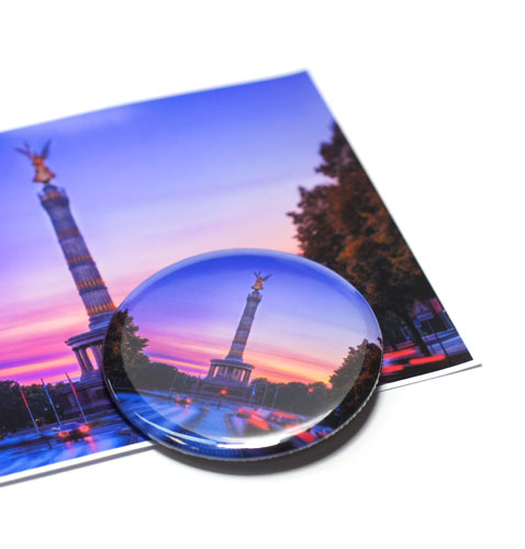 Fotobutton mit Urlaubsfoto