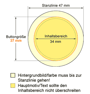 Druckvorgaben 37 mm Buttons