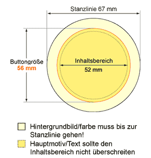 Druckvorgaben 56 mm Buttons