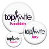 Germanys Next Topwife Buttons für den Junggesellinnenabschied im Stil von GNTM Topmodel