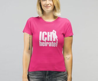 pinkfarbenes Shirt ich heirate T71