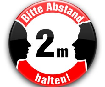 Bitte Abstand halten Button: Social Distance