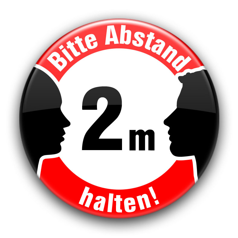 Bitte Abstand halten Button: Social Distance