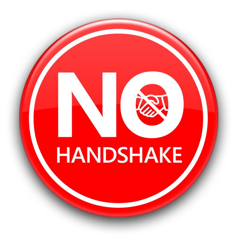 No Handshake Button