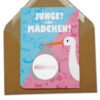 Scratchcard Storch Baby im Schnabel für Mädchen