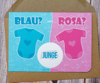 Rubbelkarte RB-JM4: Junge oder Mädchen? Lass Deine Verwandten raten, was es wird!
