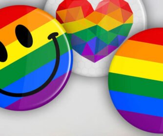 LGBT+ Regenbogen Buttons