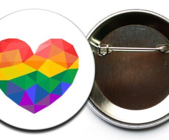 Alternative view of Regenbogen Herz Button