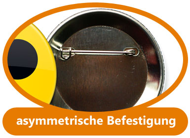 asymmetrische Befestigung zum Erfühlen der korrekten Ausrichtung