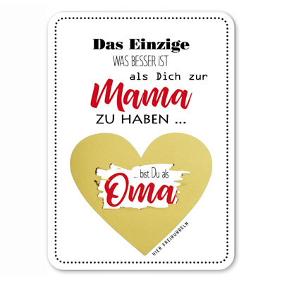 Rubbelkarte Mama Oma personalisiert