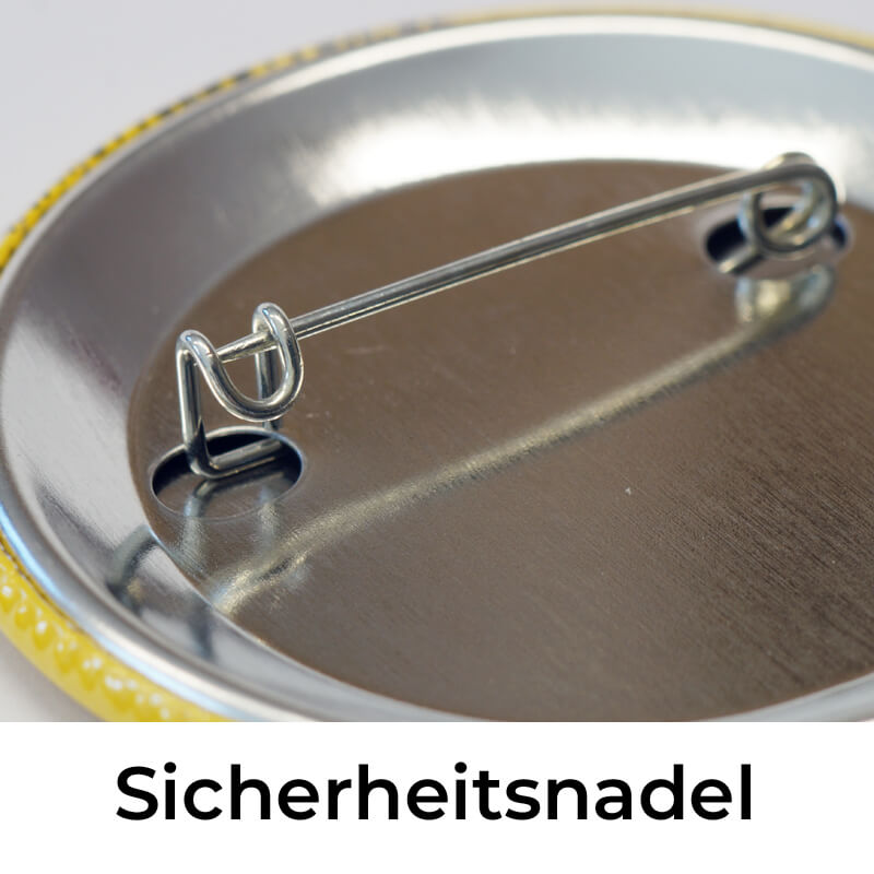 Sicherheitsnadel eines 56-mm Button